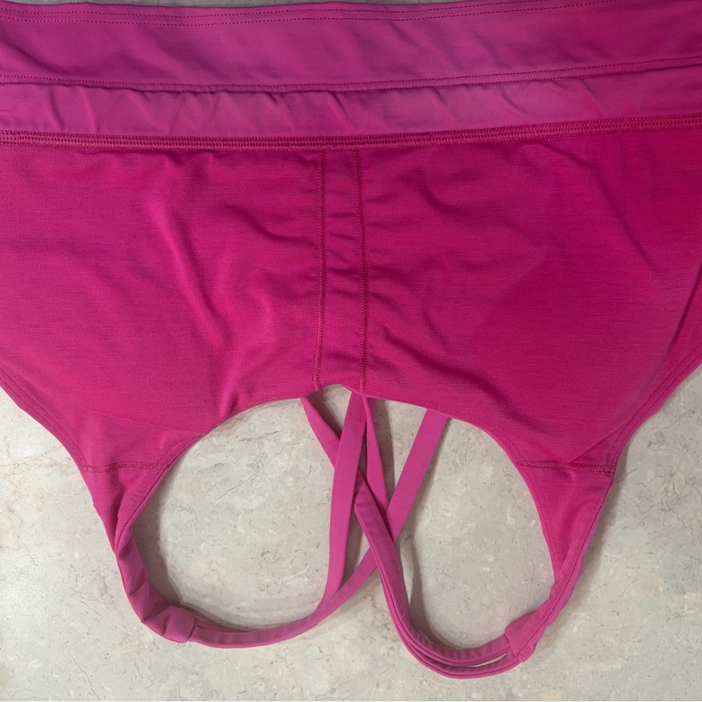 Pink Strappy Swimsuit Bottom